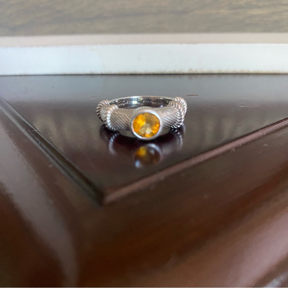 Judith Ripka Sterling Silver Citrine ring
